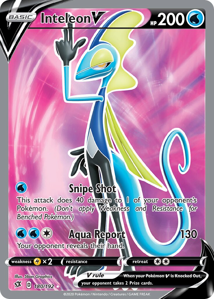 Inteleon V - 180/192 - Rare Ultra (Inglés Foil NM)