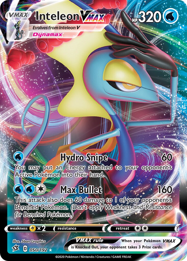 Inteleon VMAX - 050/192 - Holo Rare VMAX (Inglés Foil NM)