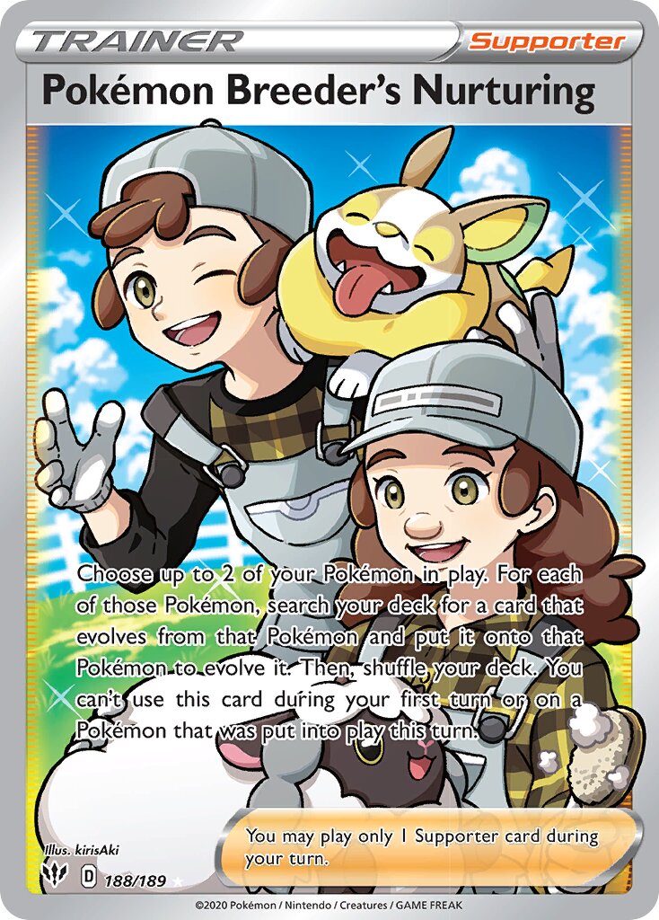 Pokémon Breeder's Nurturing - 188/189 - Rare Ultra (Inglés Foil NM)