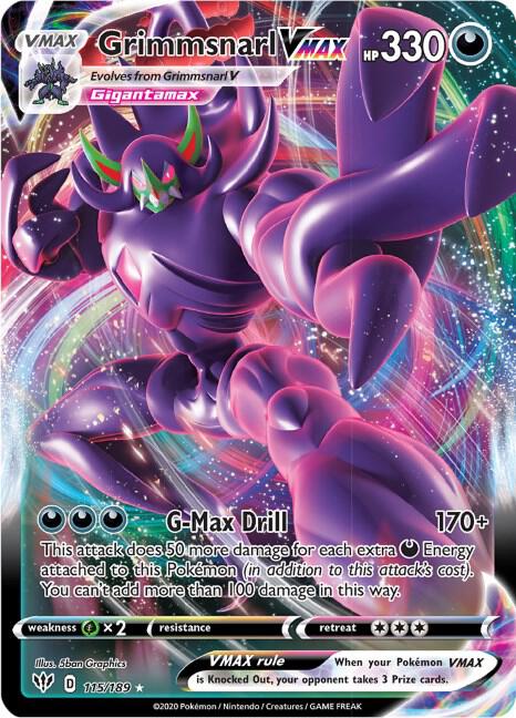 Grimmsnarl VMAX - 115/189 - Holo Rare VMAX (Inglés Foil NM)