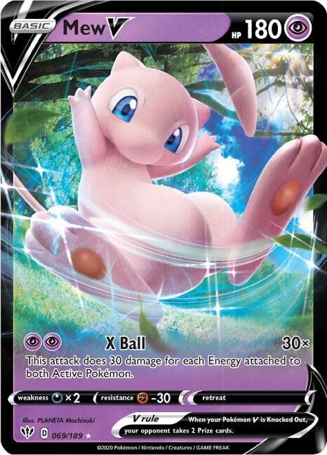 Mew V - 069/189 - Holo Rare V (Inglés Foil NM)