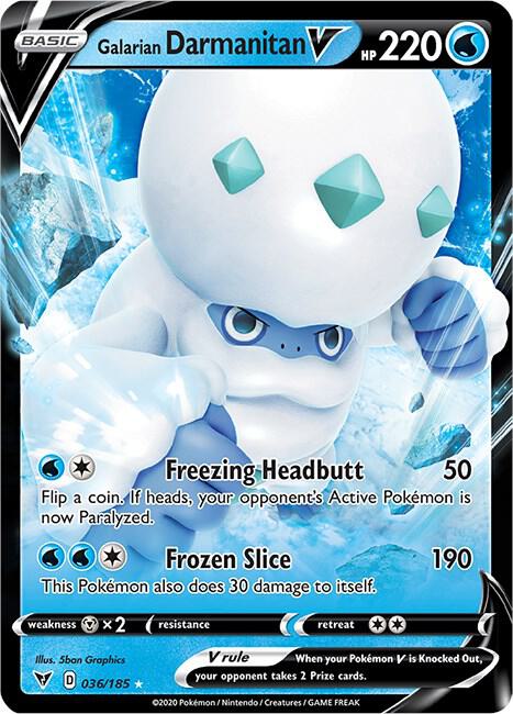 Galarian Darmanitan V - 036/185 - Holo Rare V (Inglés Foil NM)