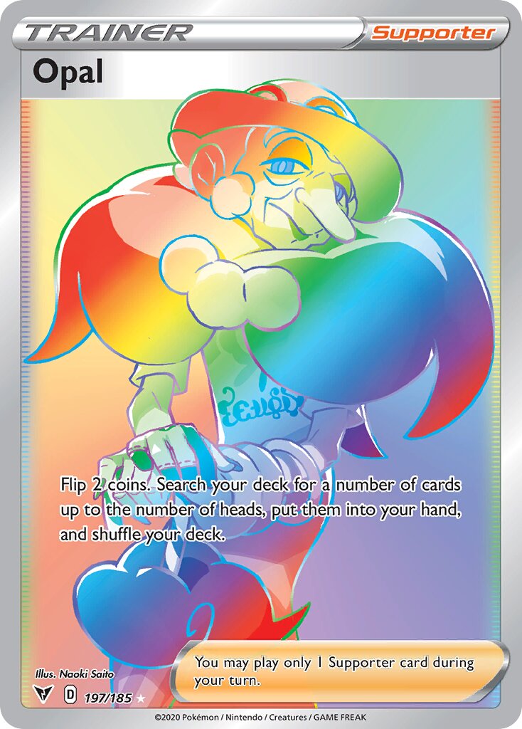 Opal - 197/185 - Rare Rainbow (Inglés Foil NM)