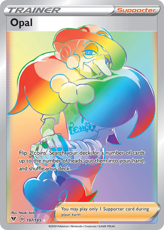 Opal - 197/185 - Rare Rainbow (Inglés Foil NM)