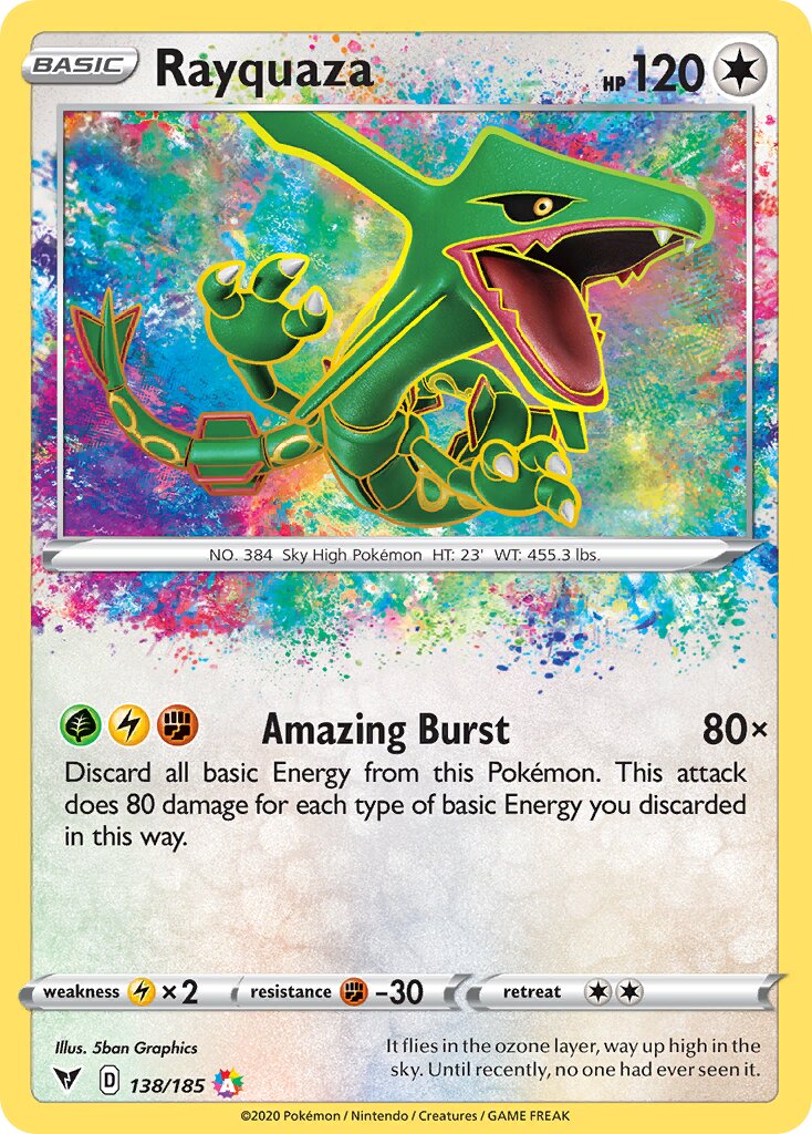 Rayquaza - 138/185 - Amazing Rare (Inglés Foil NM)
