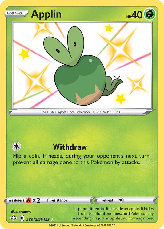 Applin - SV012/SV122 - Rare Shiny (Español Foil NM)