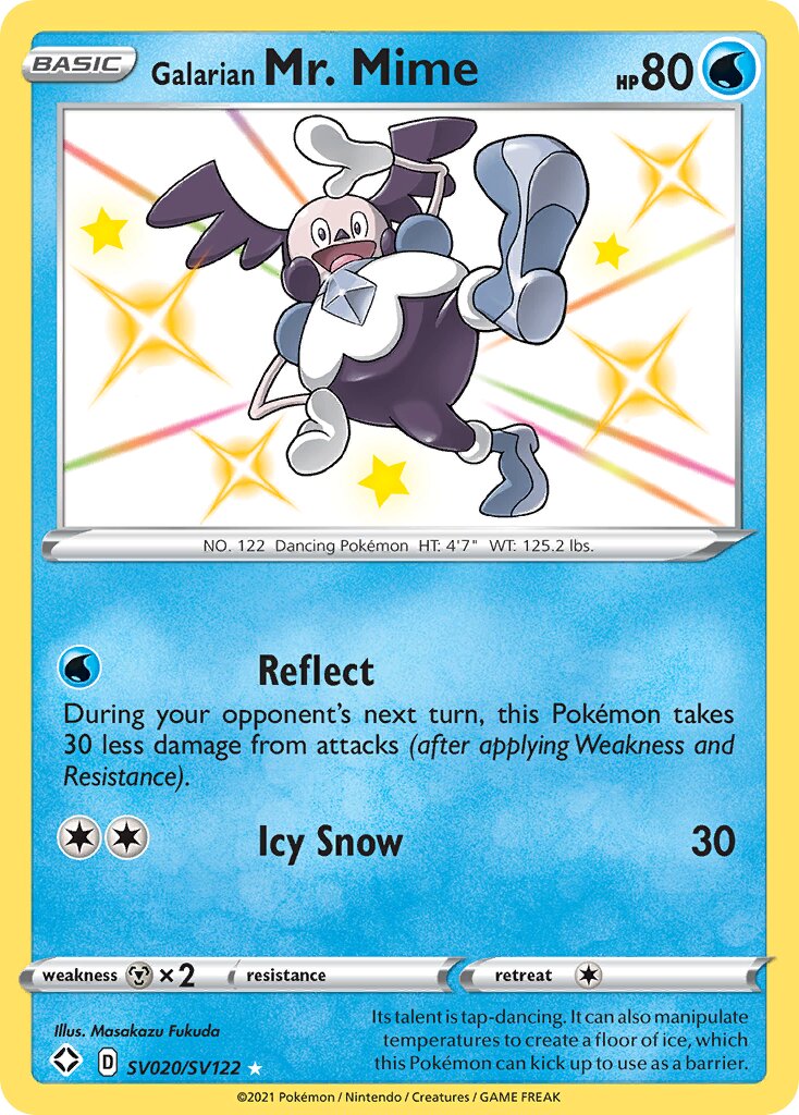 Galarian Mr. Mime - SV020/SV122 - Rare Shiny (Inglés Foil NM)