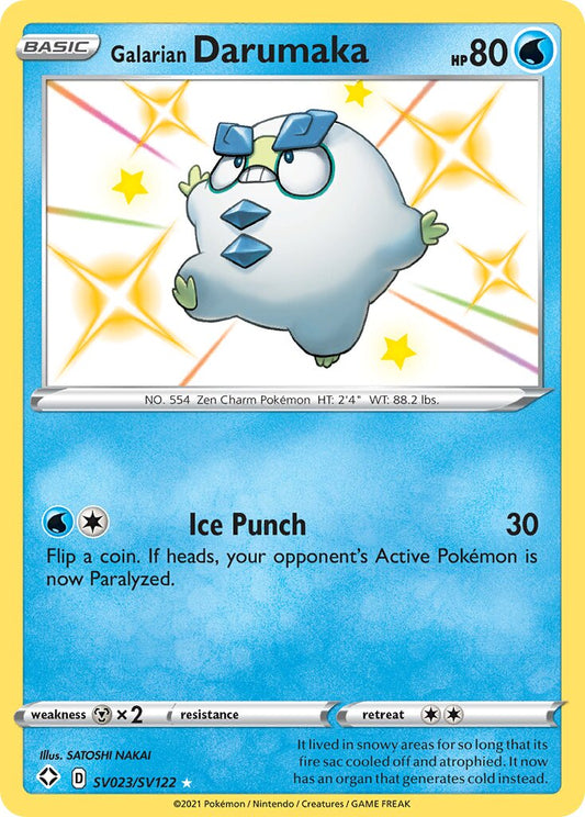 Galarian Darumaka - SV023/SV122 - Rare Shiny (Inglés Foil LP)