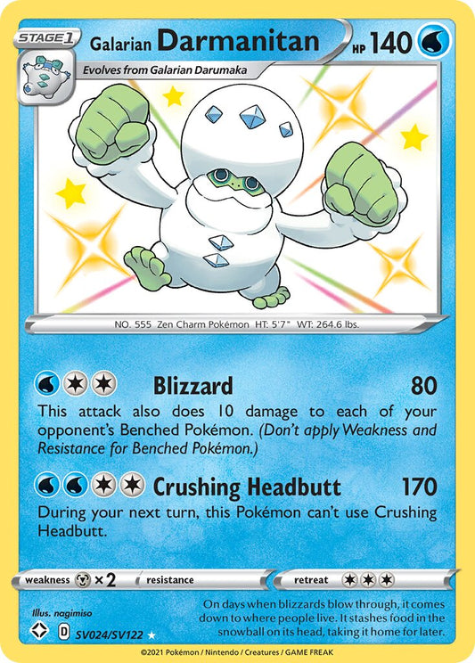 Galarian Darmanitan - SV024/SV122 - Rare Shiny (Inglés Foil NM)