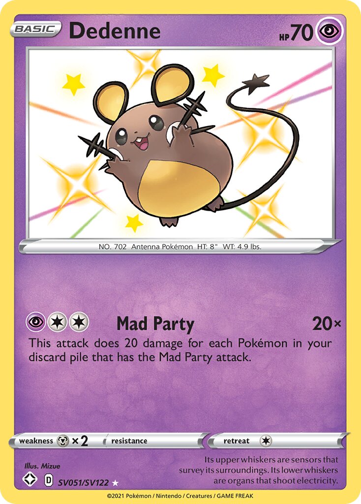 Dedenne - SV051/SV122 - Rare Shiny (Español Foil LP)