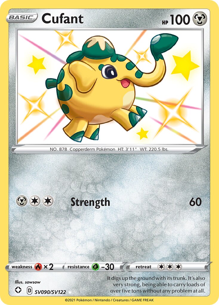 Cufant - SV090/SV122 - Rare Shiny (Inglés Foil NM)