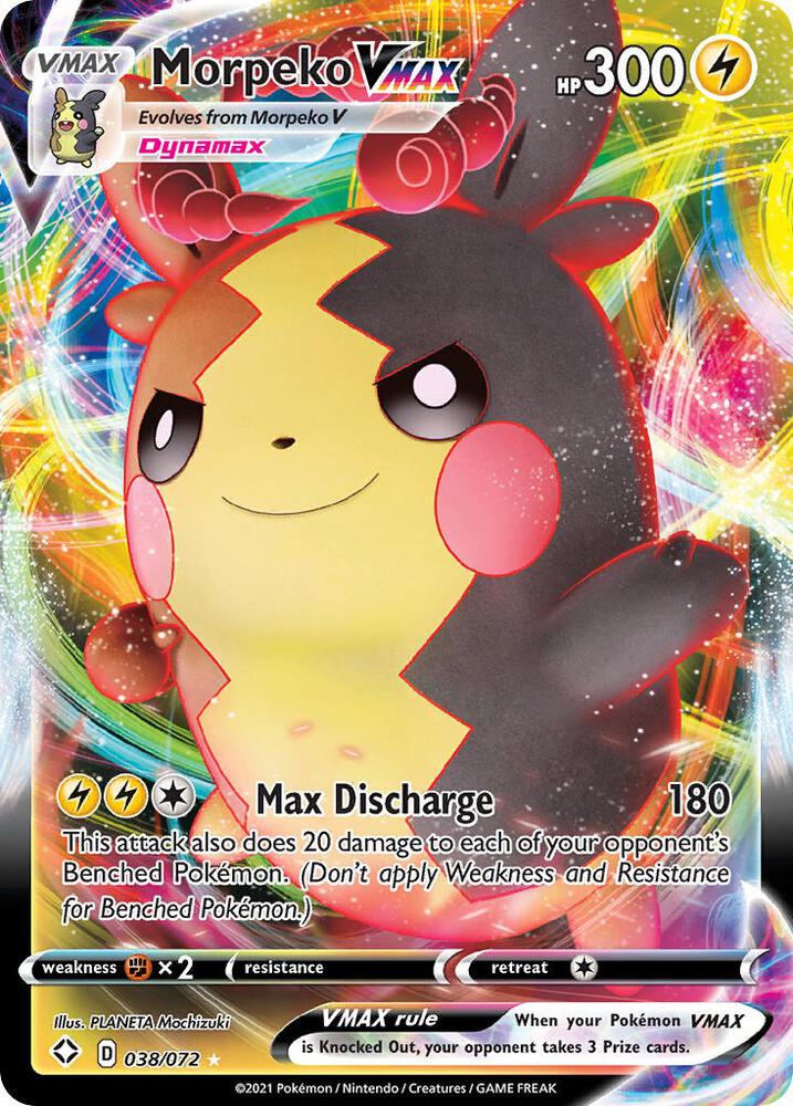 Morpeko VMAX - 038/072 - Holo Rare VMAX (Inglés Foil NM)