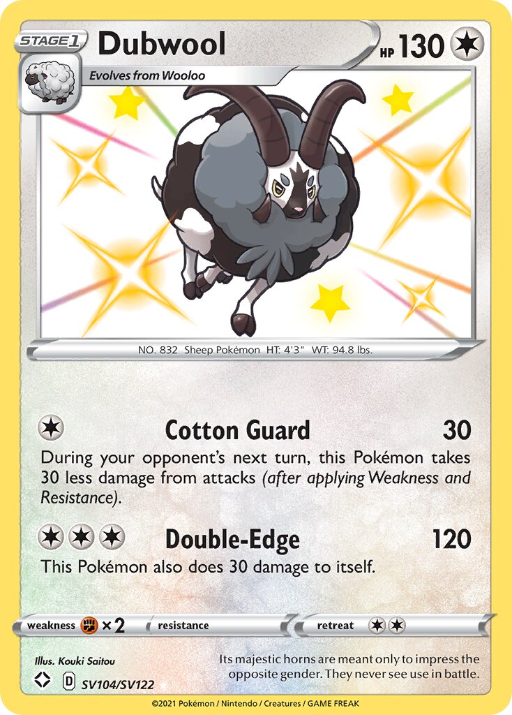 Dubwool - SV104/SV122 - Rare Shiny (Inglés Foil NM)