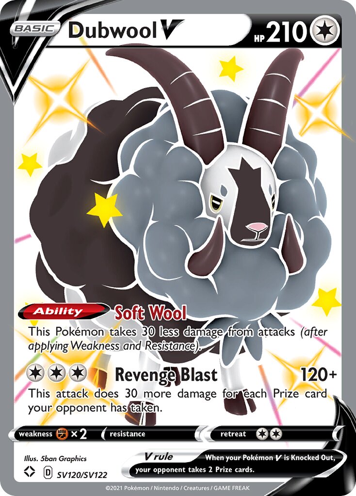 Dubwool V - SV120/SV122 - Shiny Rare V (Inglés Foil NM)