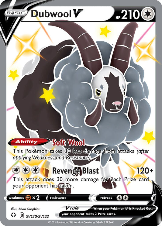 Dubwool V - SV120/SV122 - Shiny Rare V (Inglés Foil NM)