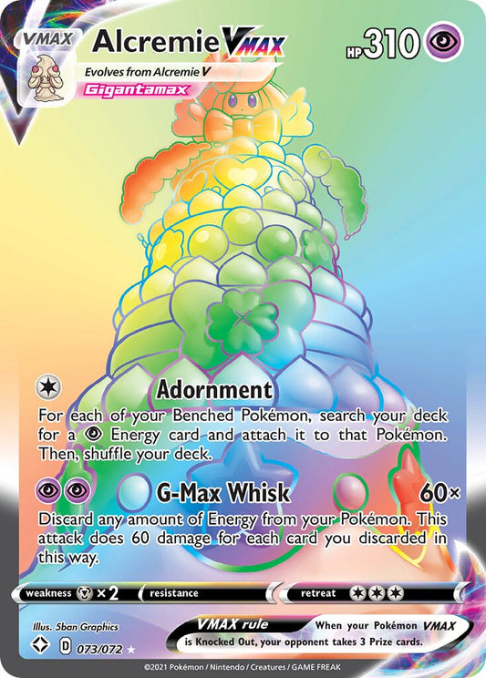 Alcremie VMAX - 073/072 - Rare Rainbow (Inglés Foil NM)