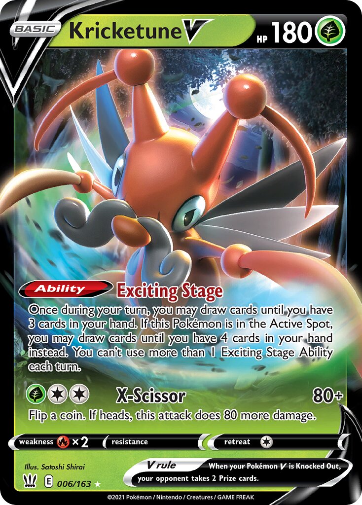 Kricketune V - 006/163 - Holo Rare V (Inglés Foil NM)