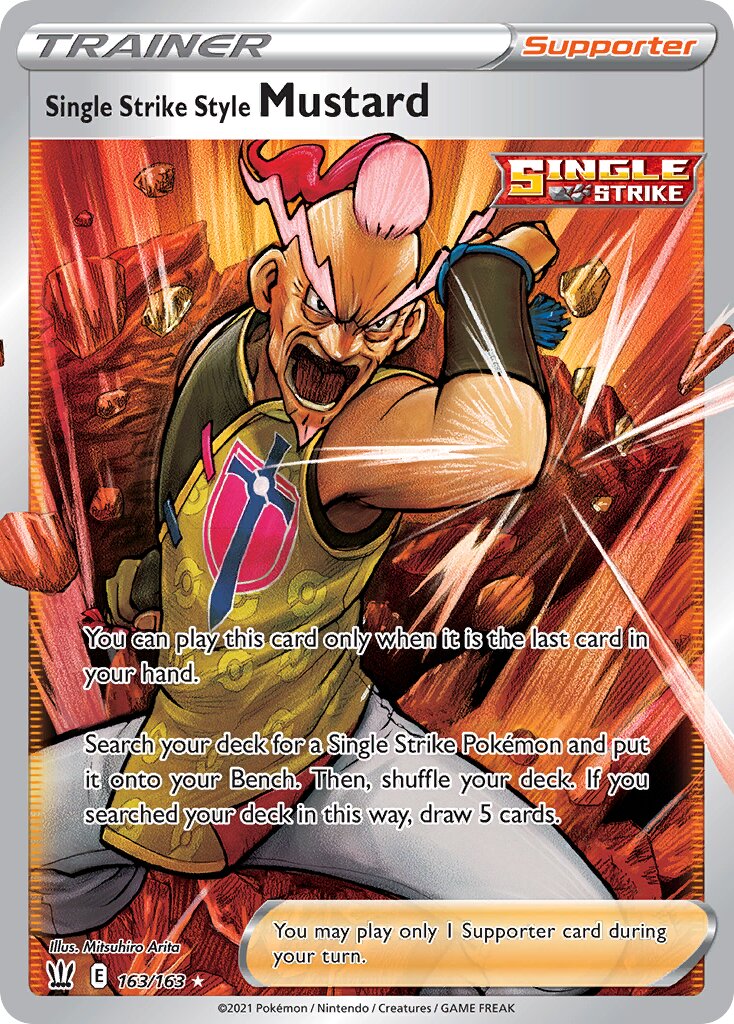 Single Strike Style Mustard - 163/163 - Rare Ultra (Español Foil NM)