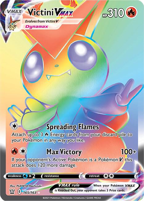 Victini VMAX - 165/163 - Rare Rainbow (Español Foil NM)