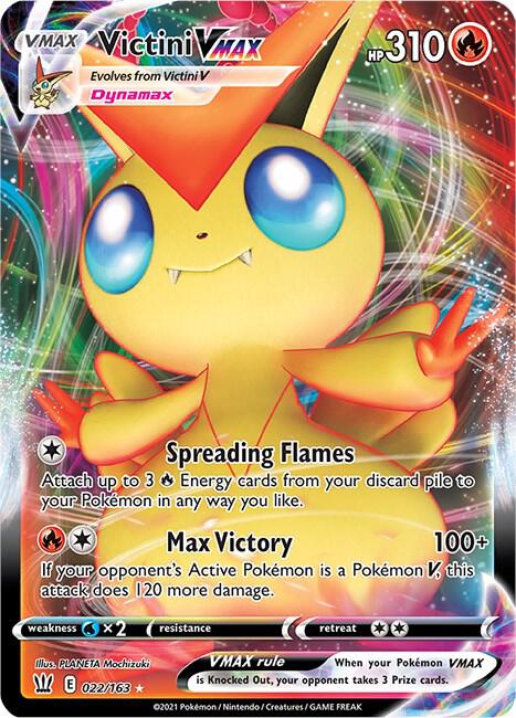 Victini VMAX - 022/163 - Holo Rare VMAX (Inglés Foil NM)