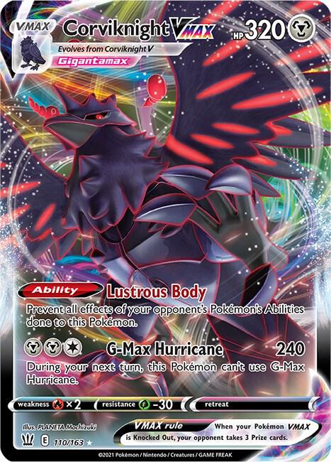 Corviknight VMAX - 110/163 - Holo Rare VMAX (Inglés Foil NM)