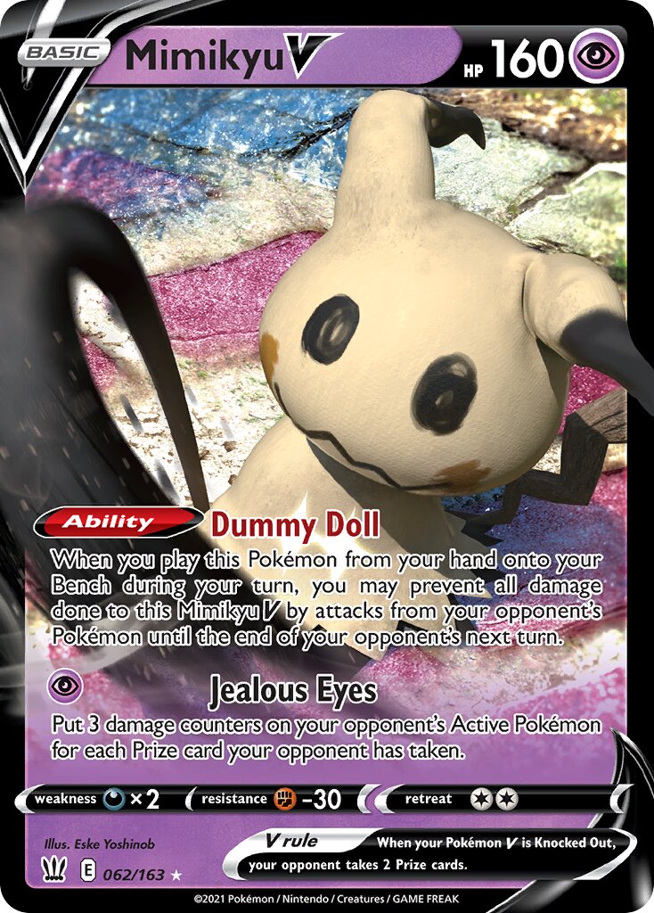 Mimikyu V - 062/163 - Holo Rare V (Inglés Foil NM)