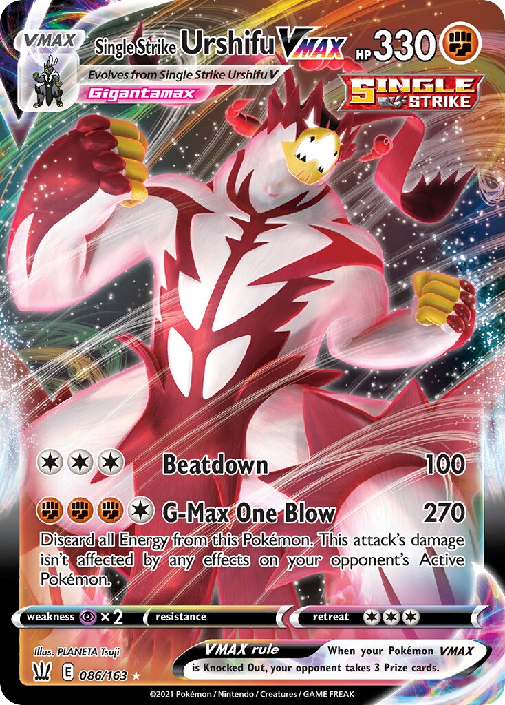 Single Strike Urshifu VMAX - 086/163 - Holo Rare VMAX (Inglés Foil NM)