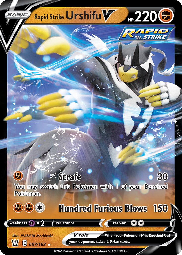 Rapid Strike Urshifu V - 087/163 - Holo Rare V (Inglés Foil NM)