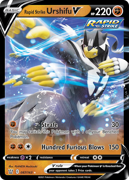 Rapid Strike Urshifu V - 087/163 - Holo Rare V (Inglés Foil NM)