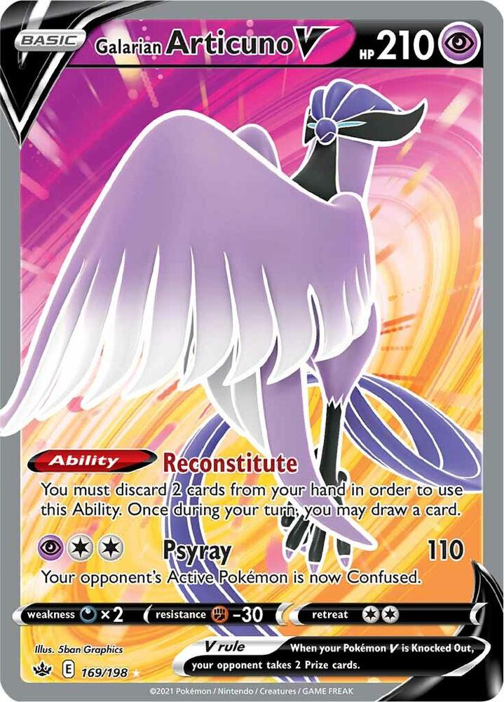 Galarian Articuno V - 169/198 - Rare Ultra (Inglés Foil NM)