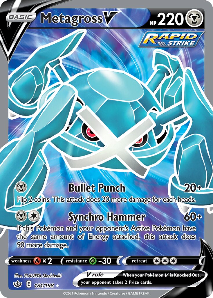 Metagross V - 181/198 - Rare Ultra (Inglés Foil NM)
