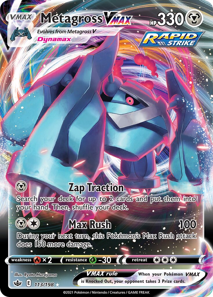 Metagross VMAX - 113/198 - Holo Rare VMAX (Inglés Foil NM)