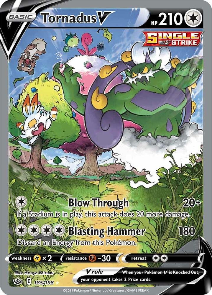 Tornadus V - 185/198 - Rare Ultra (Inglés Foil NM)