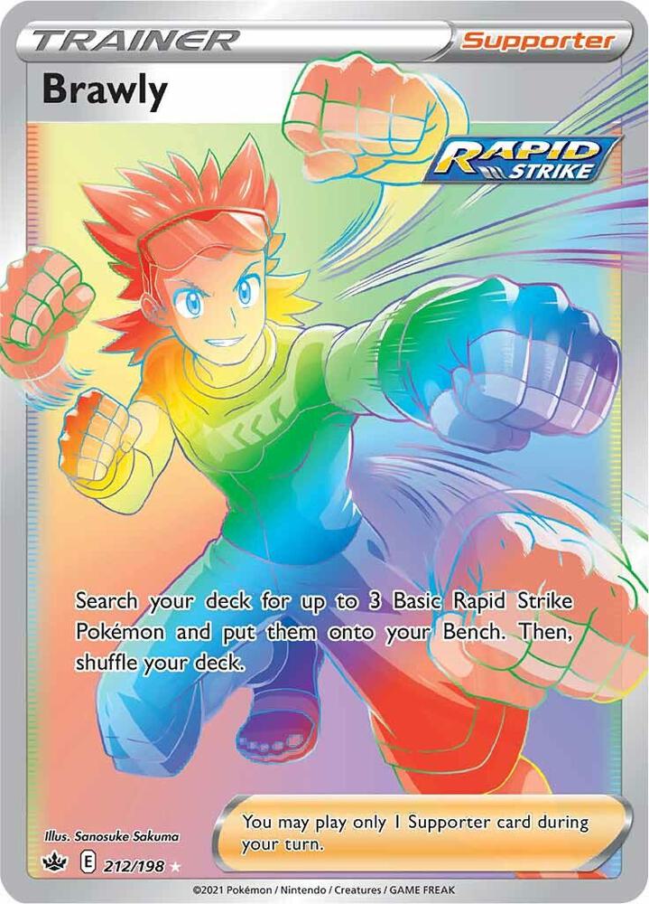 Brawly - 212/198 - Rare Rainbow (Español Foil NM)
