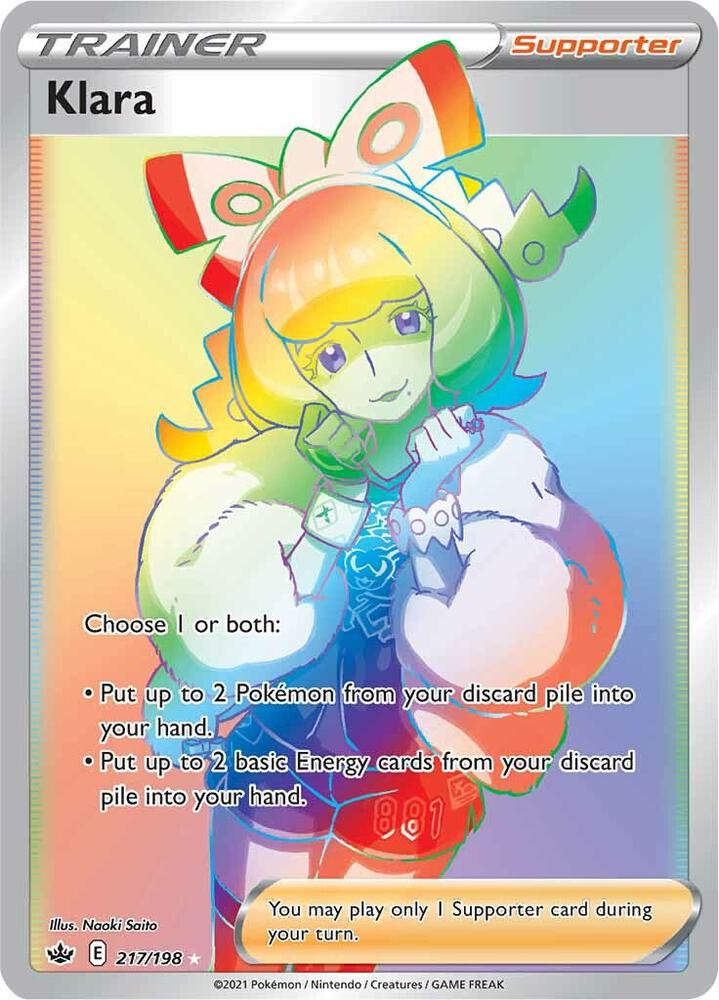 Klara - 217/198 - Rare Rainbow (Inglés Foil NM)