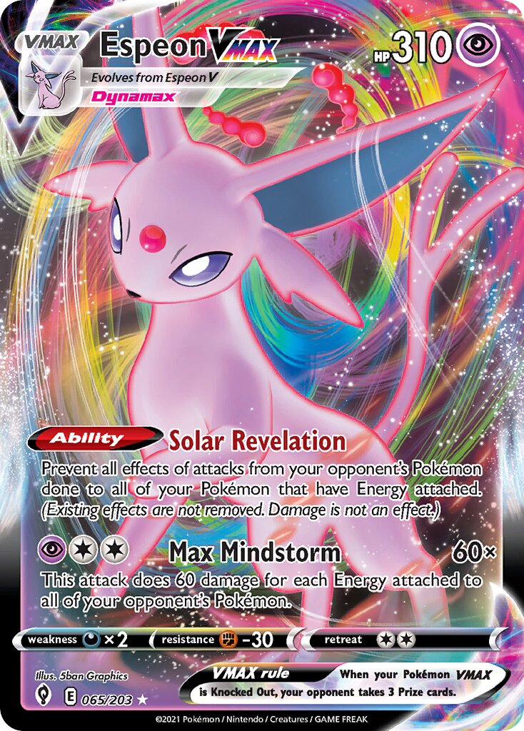 Espeon VMAX - 065/203 - Holo Rare VMAX (Inglés Foil NM)