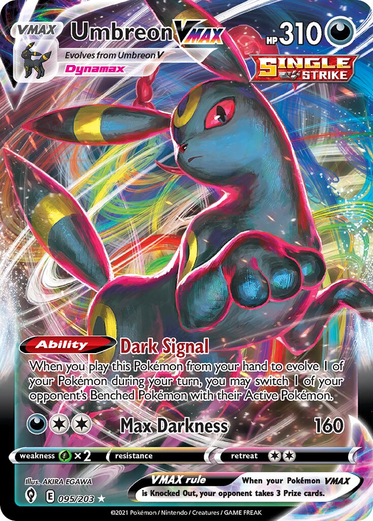 Umbreon VMAX - 095/203 - Holo Rare VMAX (Inglés Foil DMG)
