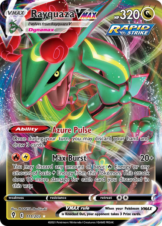 Rayquaza VMAX - 111/203 - Holo Rare VMAX (Inglés Foil NM)