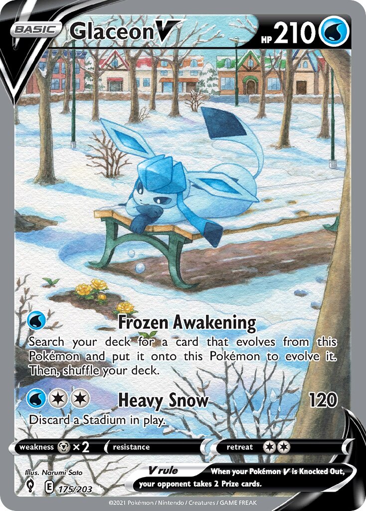 Glaceon V - 175/203 - Rare Ultra (Español Foil NM)