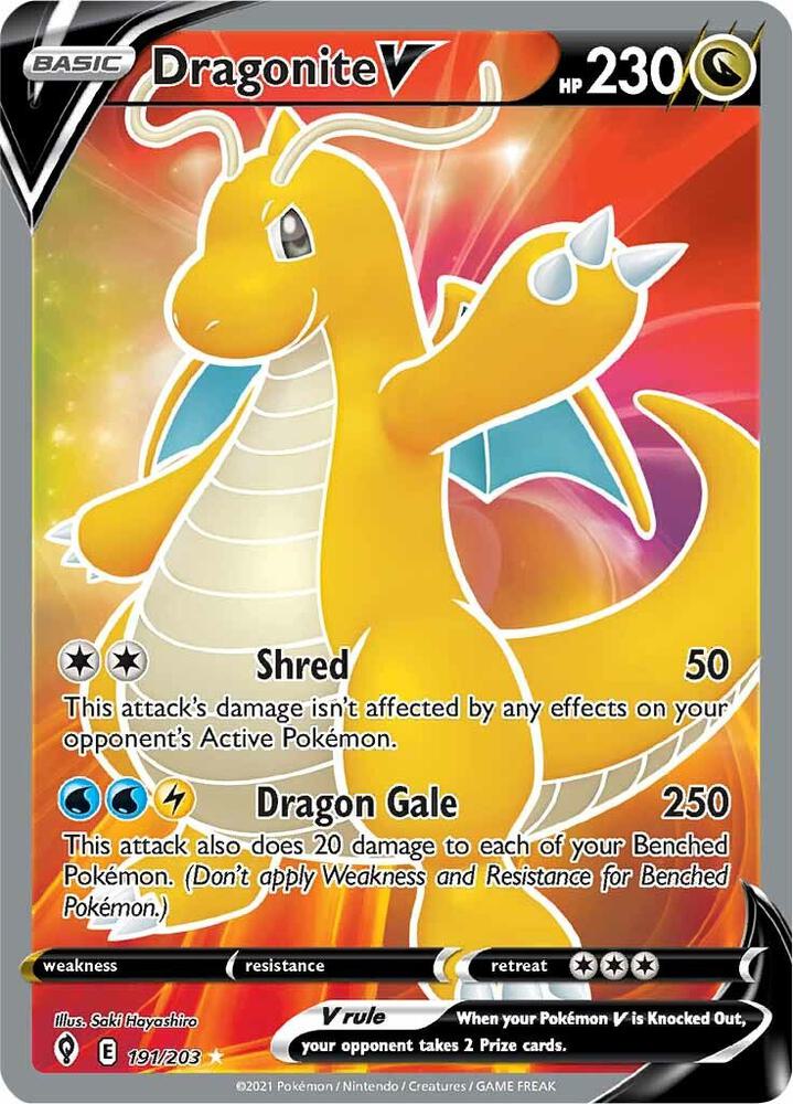 Dragonite V - 191/203 - Rare Ultra (Inglés Foil NM)