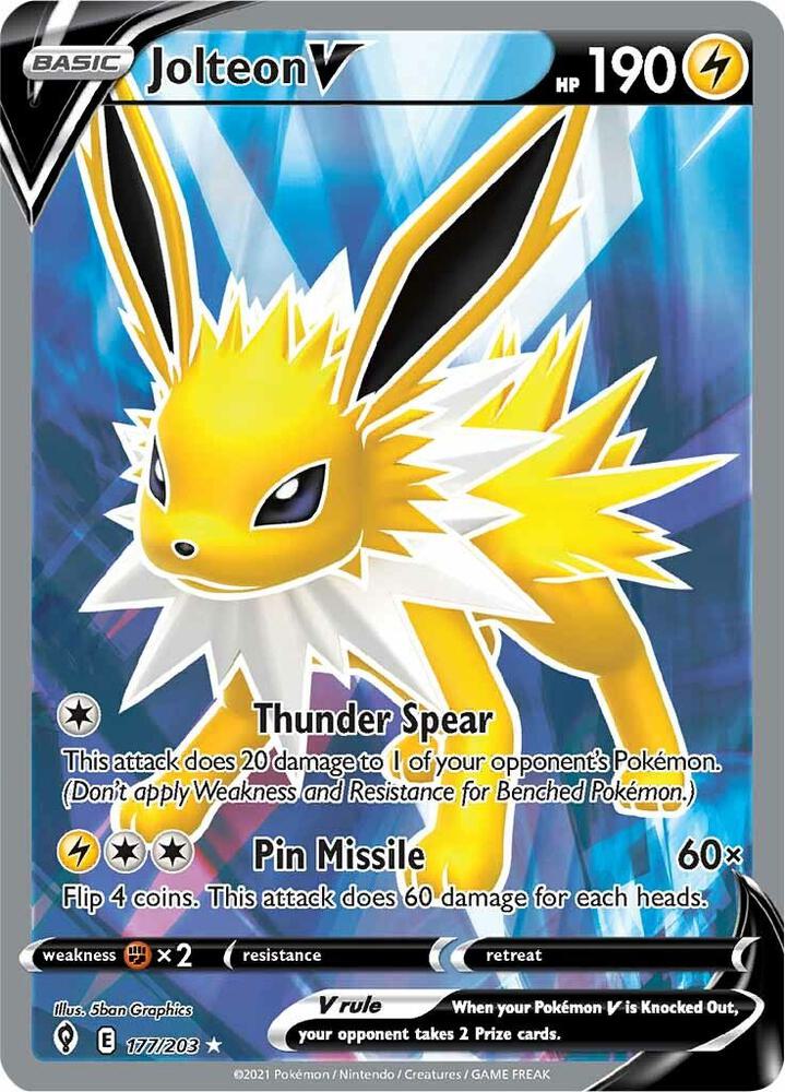 Jolteon V - 177/203 - Rare Ultra (Inglés Foil NM)