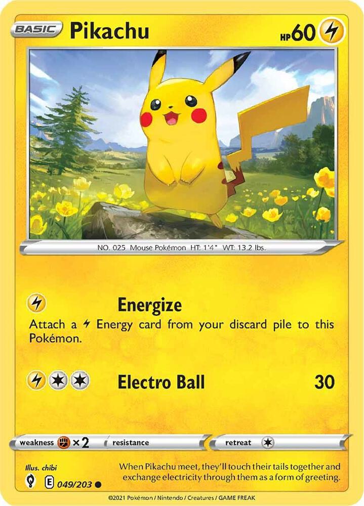 Pikachu - 049/203 - Common (Inglés NM)