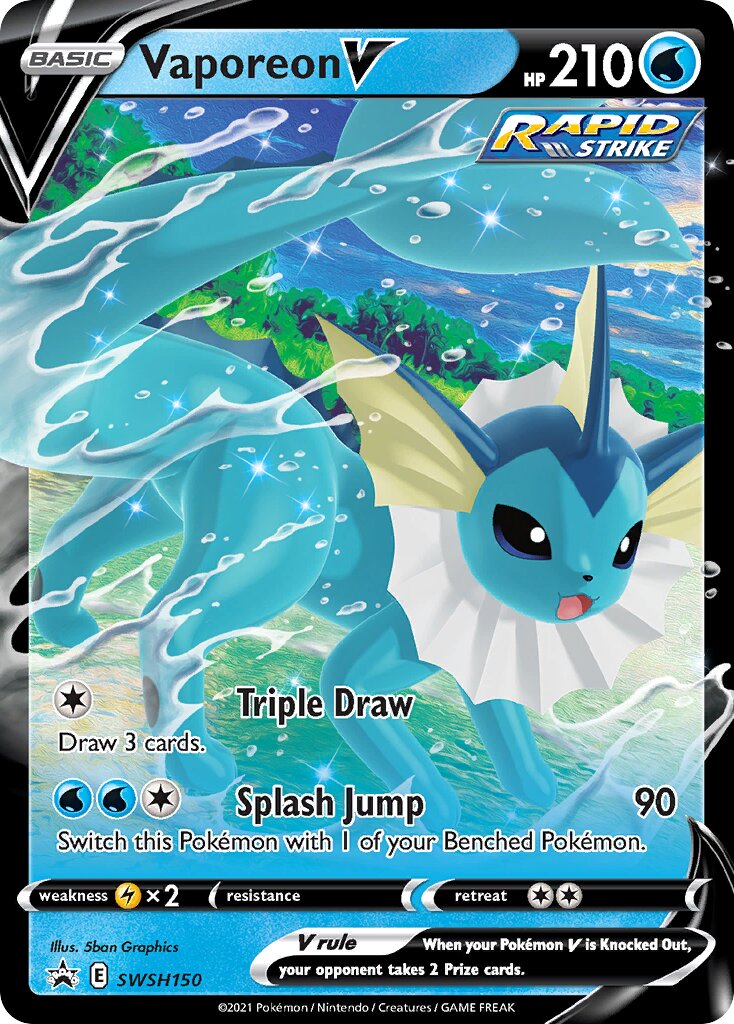 Vaporeon V - SWSH150 - Promo (Inglés Foil NM)