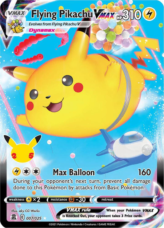 Flying Pikachu VMAX - 007/025 - Holo Rare VMAX (Inglés Foil NM)