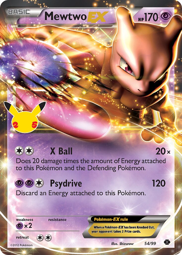 Mewtwo-EX - 54/99 - Classic Collection (Inglés Foil NM)
