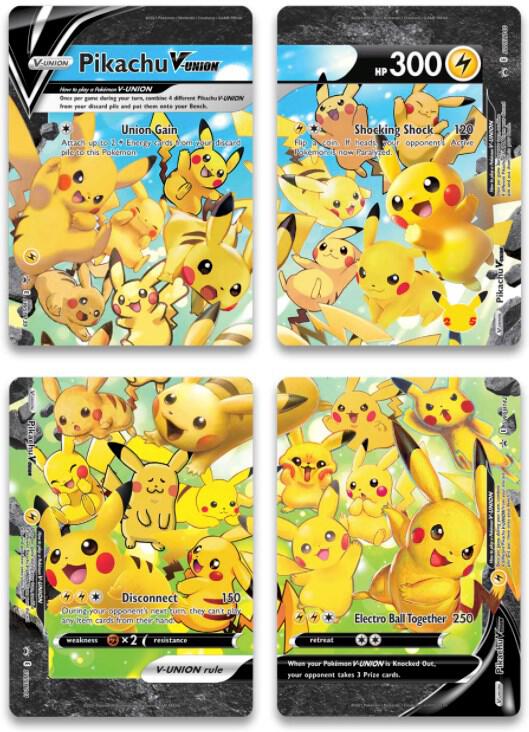Pikachu V-Union [Set of 4] - Sword & Shield Promo Cards - Promo (Inglés Foil NM)