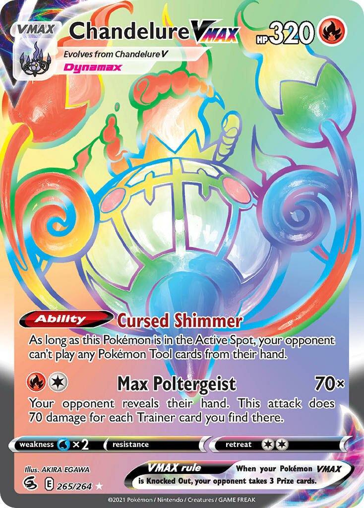 Chandelure VMAX - 265/264 - Rare Rainbow (Inglés Foil NM)