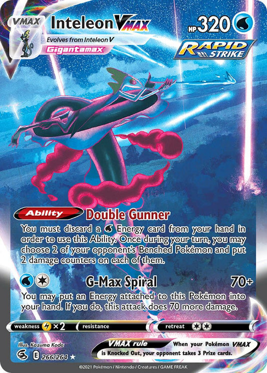 Inteleon VMAX - 266/264 - Rare Rainbow (Inglés Foil NM)