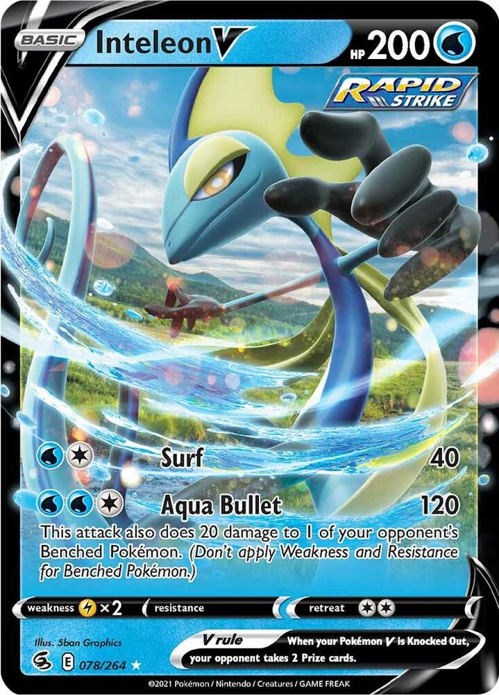 Inteleon V - 078/264 - Holo Rare V (Inglés Foil NM)
