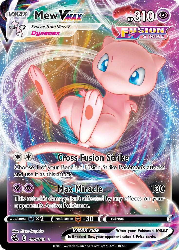 Mew VMAX - 114/264 - Holo Rare VMAX (Inglés Foil NM)